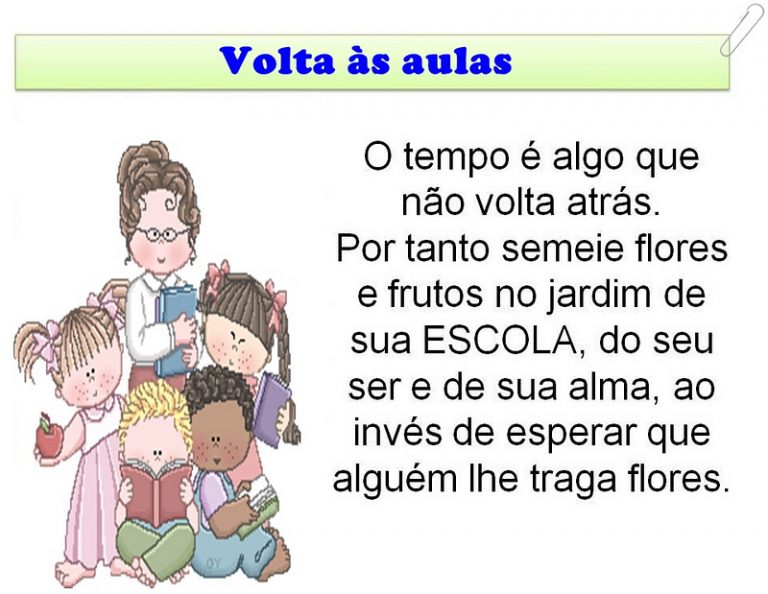 Texto Para O Primeiro Dia De Aula Textos E Mensagens Volta S Aulas