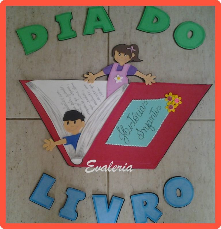 Painel Dia Do Livro Infantil Em Eva Moldes Cartaz E Mural