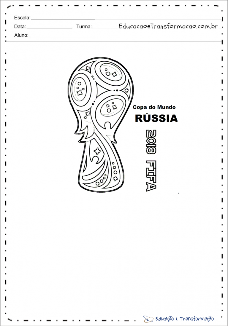 Atividades Sobre A Copa Do Mundo Para Imprimir E Colorir