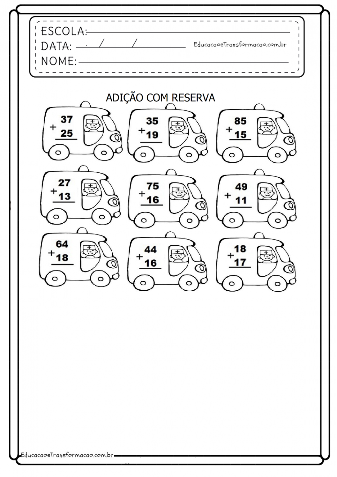 Atividades De Matemática De Adição 1º Ano Do Ensino Fundamental 9234