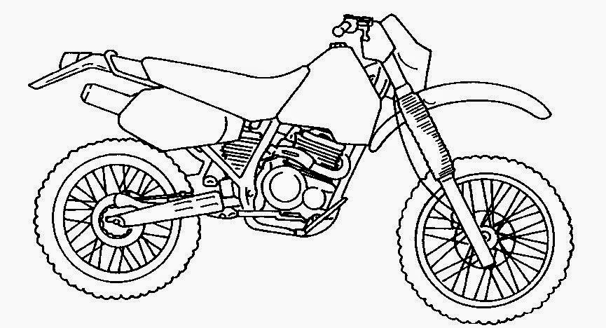 Desenho de moto com mulher para colorir - Mais Educativo