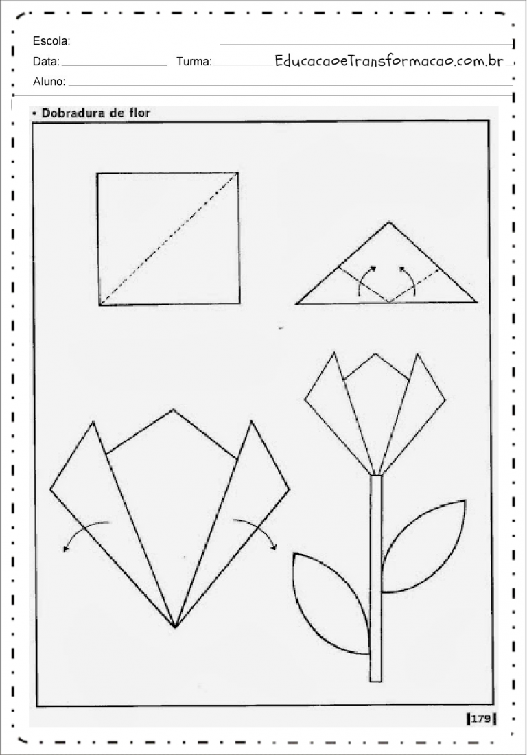 Dobradura De Flor Educação E Transformação 6744