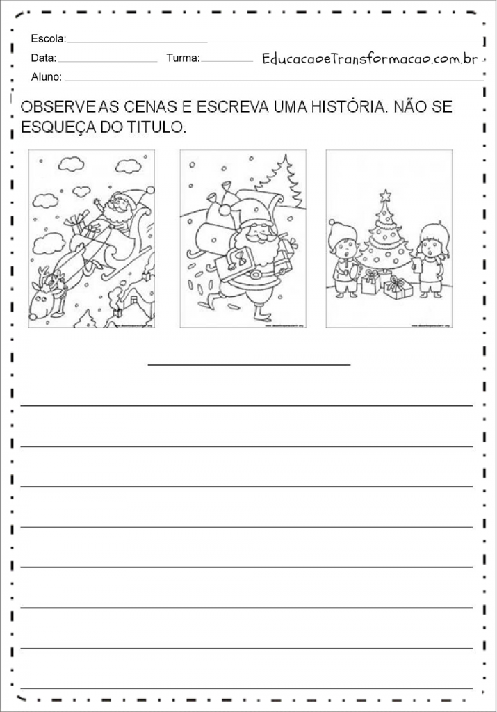 Observe as cenas - Atividades de Produção de texto para o Natal ...