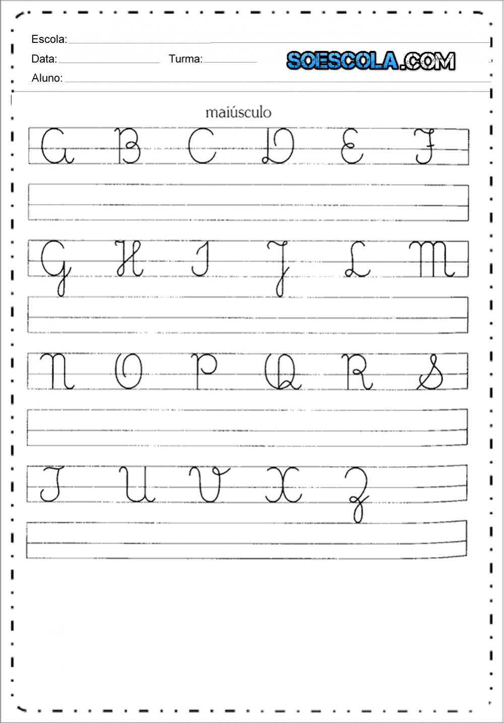 Search Results For “alfabeto Cursivo Pontilhado Para Imprimir Atividades De Caligrafia