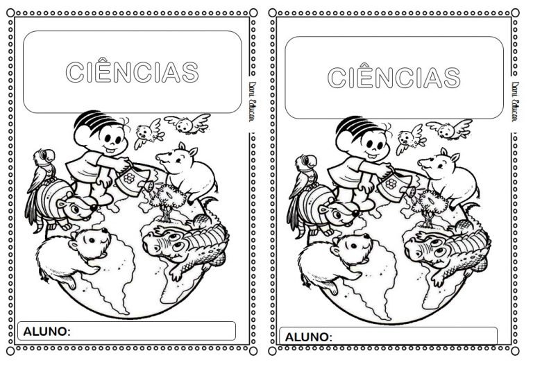 Capa para caderno de Ciências: – Educação e Transformação