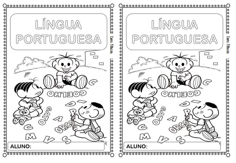 Capa Para Caderno De Português – Educação E Transformação