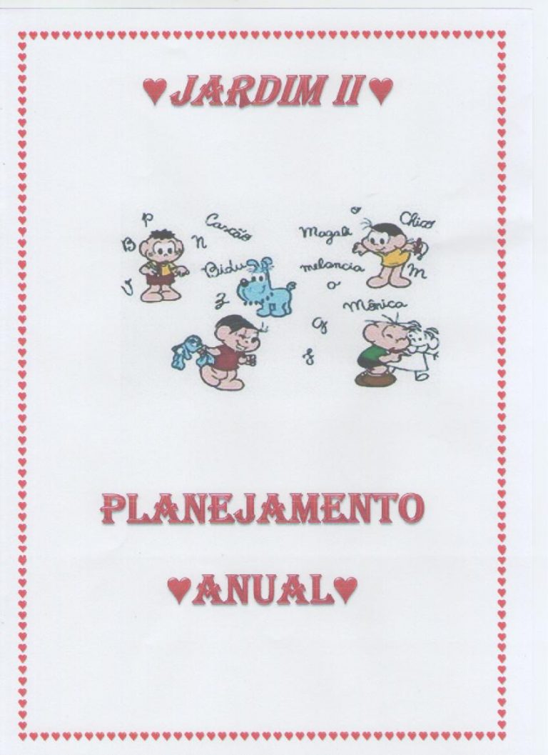 Planejamento Anual Para Jardim 2 Planos De Aula Anual