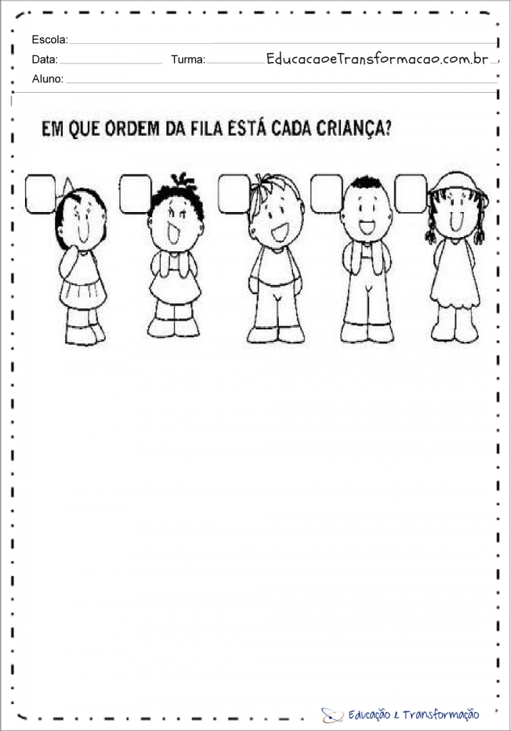 Atividades Com Números Ordinais Para Ensino Fundamental