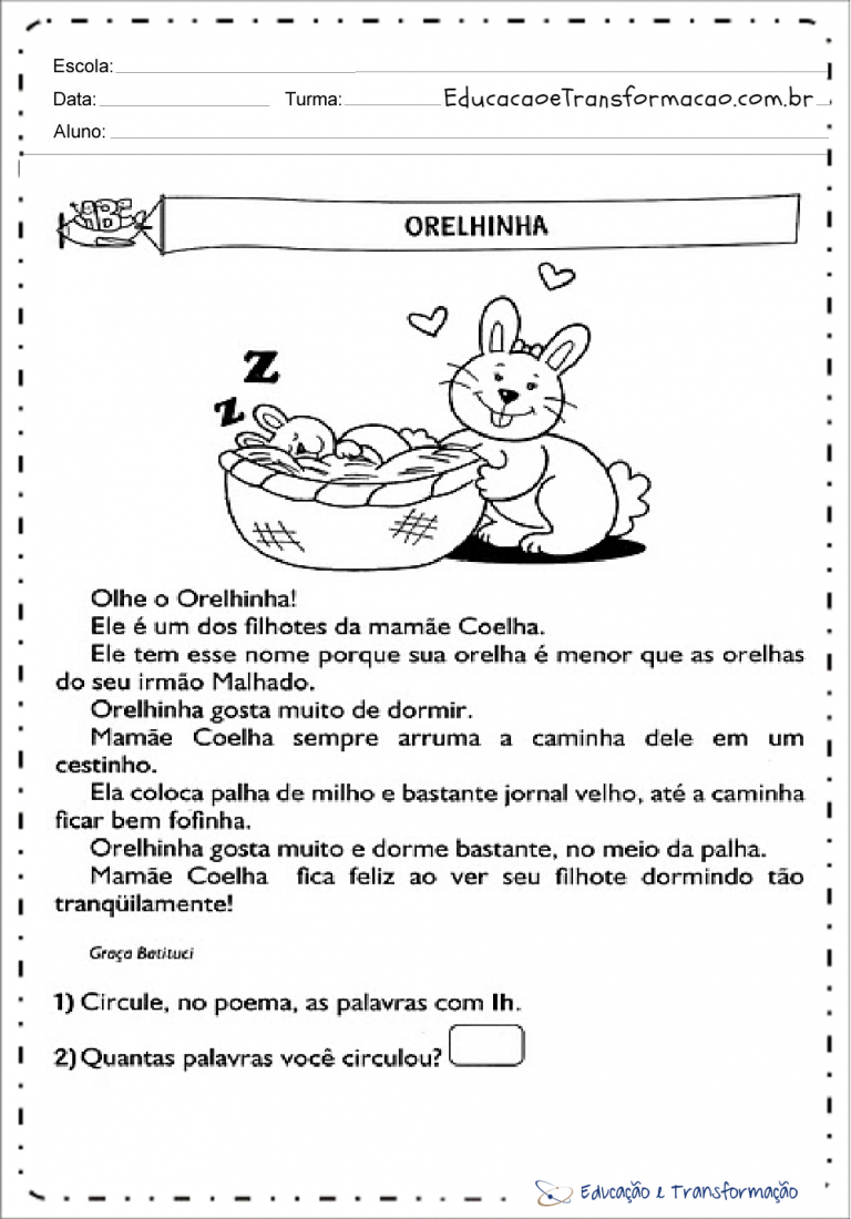 Atividades de Páscoa com Interpretação de Texto - Atividades de Páscoa