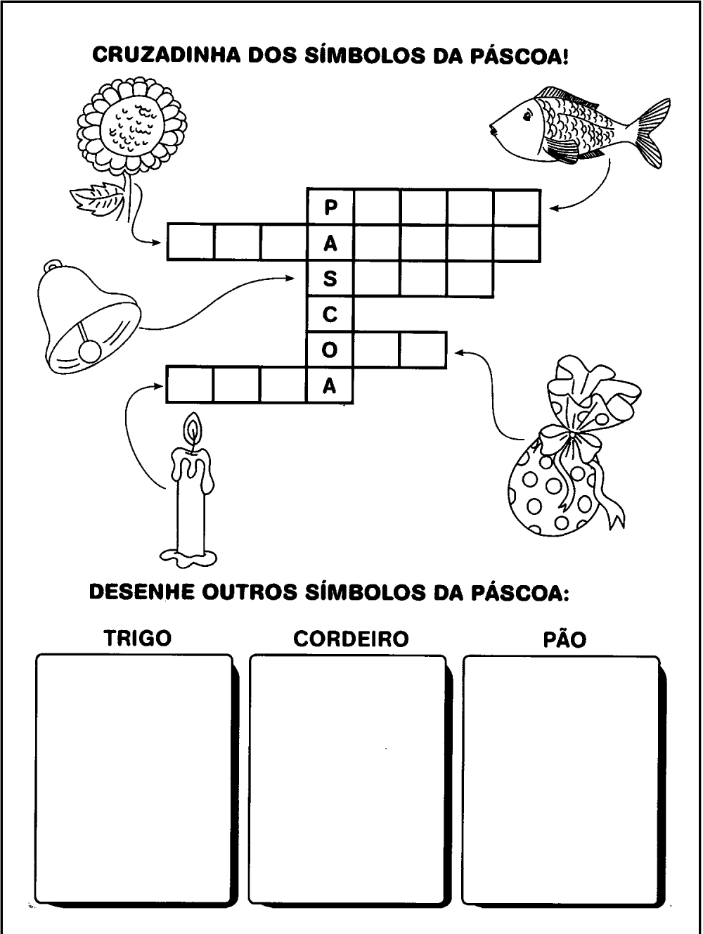 Atividades De Páscoa Educação Infantil Cruzadinha Educação E Transformação 9190