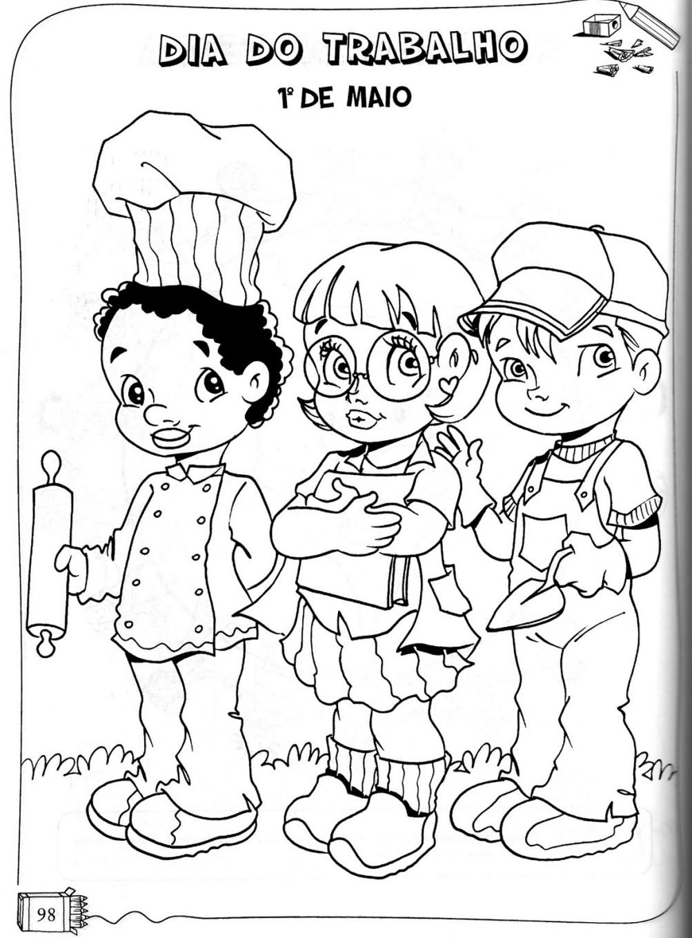 Atividades Dia Do Trabalho Educação Infantil Para Colorir — KERUSSO