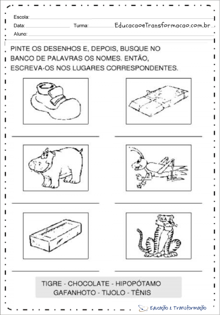 Atividades Com A Letra T Para Alfabetiza O Atividades Educativas