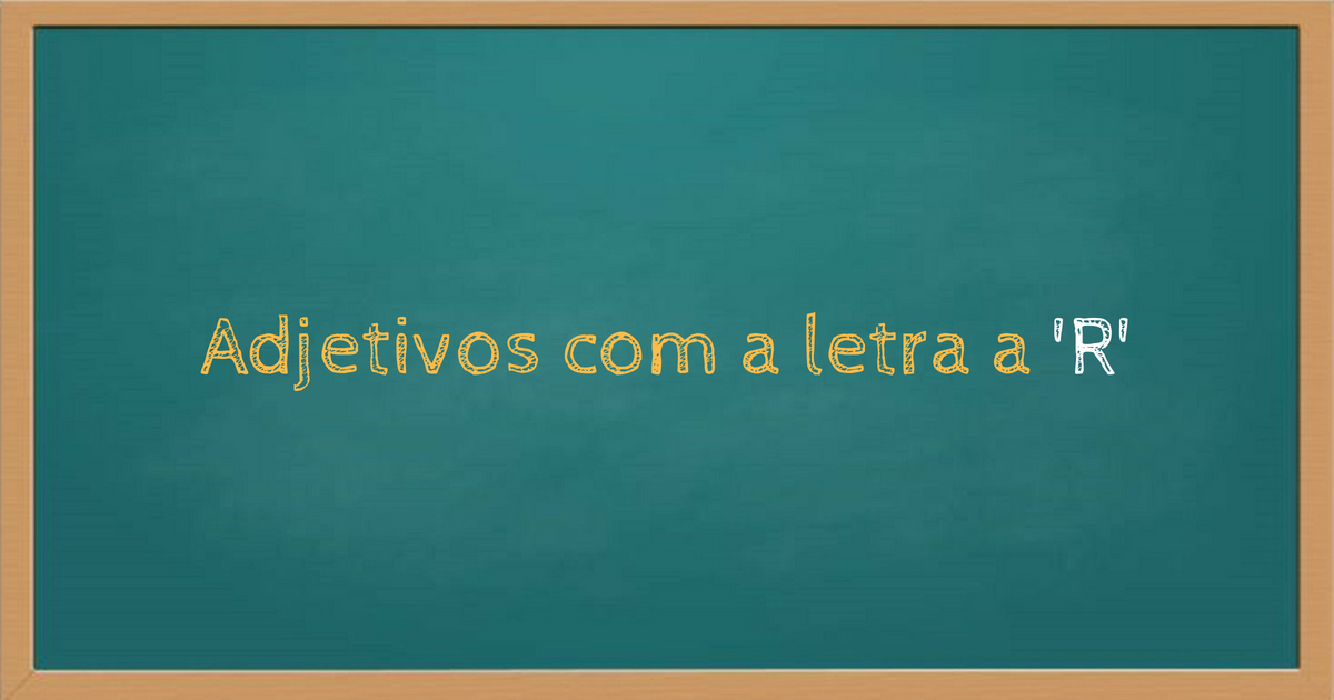 Adjetivos com r