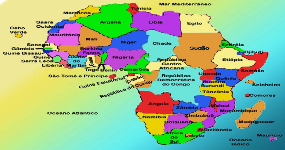 Mapa Do Continente Africano 