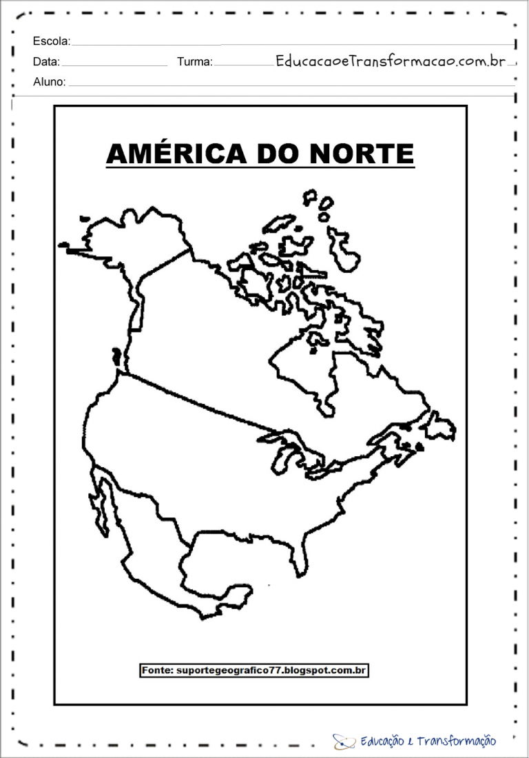 Mapa Da América Norte Educação E Transformação 5111