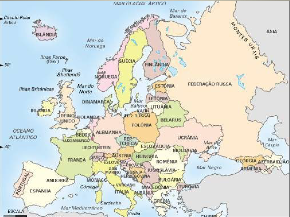 Mapa Da Europa Mapa Continente Europeu Kulturaupice Images And Photos