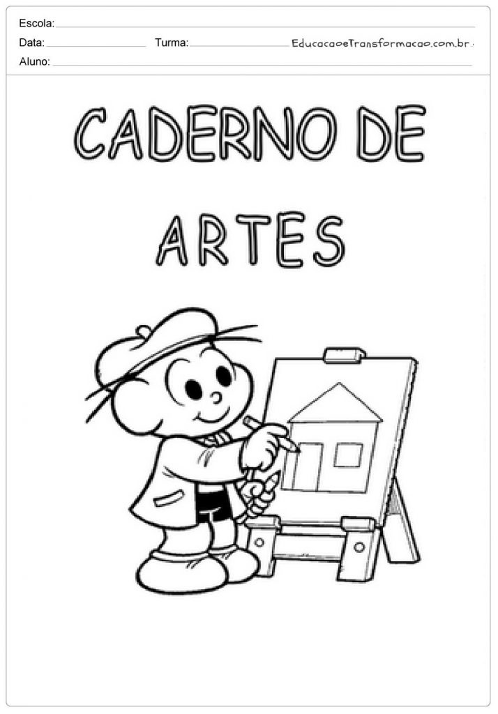 Capas Para Caderno De Artes Para Imprimir E Colorir 0547