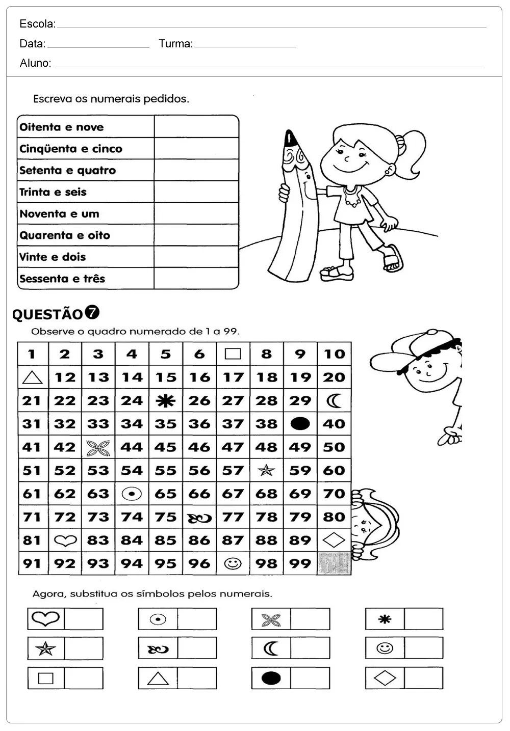 ATIVIDADE DE MATEMÁTICA - 2º ANO - Questionário