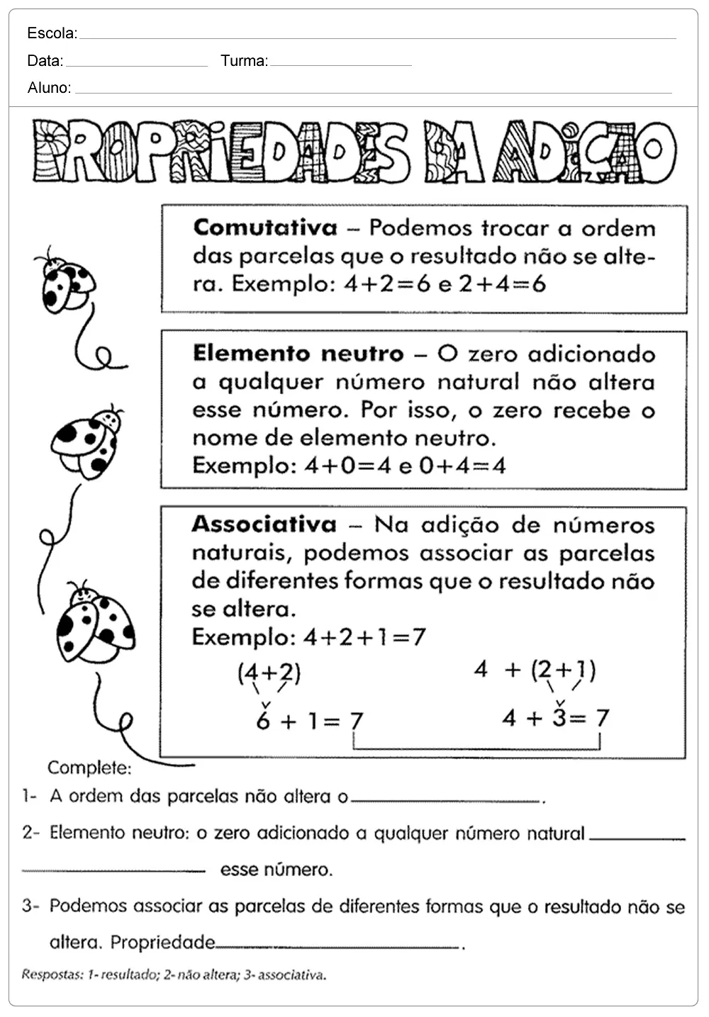 ATIVIDADES DE MATEMÁTICA 5° Ano → Melhores Ideias para Imprimir