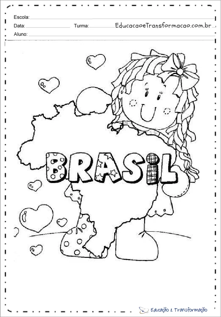 Desenhos do mapa do Brasil para colorir